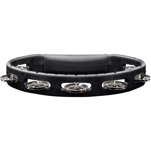 Meinl HTBK Stainless Steel Jingles 1 Row Hand Tamburin (Siyah) 4