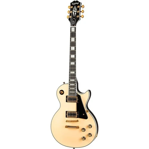 Epiphone Les Paul Custom Blackback GC-Exclusive Elektro Gitar (Antique Ivory) 1