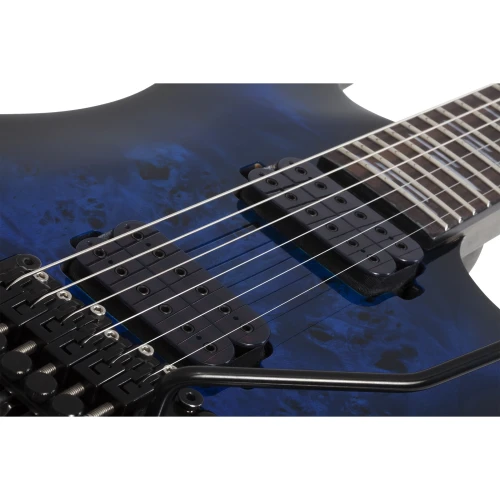 Schecter Omen Elite-6 FR Elektro Gitar (See-thru Blue) 5