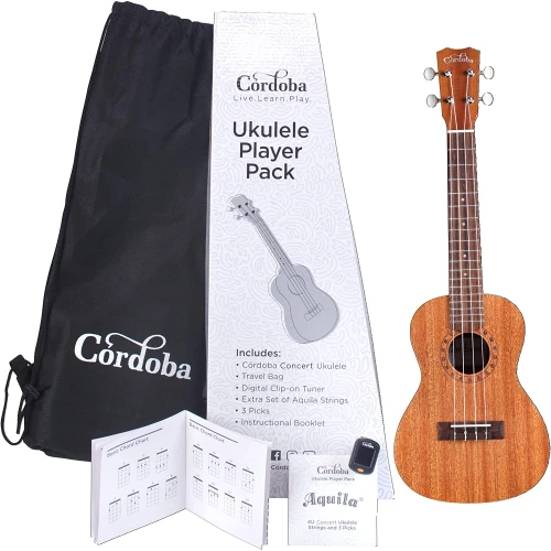 Cordoba Concert Ukulele Player Pack (Natural) 1