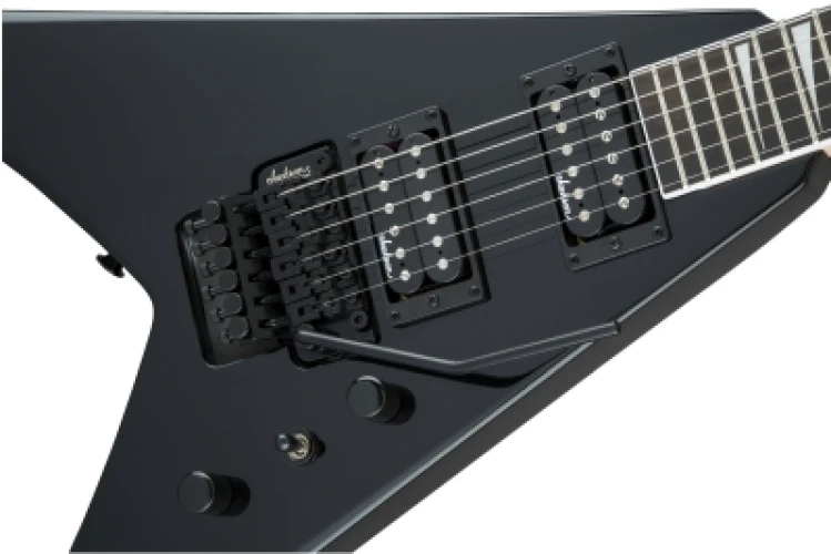 Jackson JS King V JS32 Amaranth Klavye Gloss Black Elektro Gitar 6