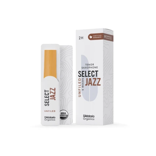 D\'Addario Woodwinds Organic Select Jazz Unfiled Tenor Saksafon Kamışı No:2 Hard 1