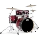 PDP Drums Concept Maple 5 Parça 22" Akustik Davul (Red To Black Sparkle Fade) 2