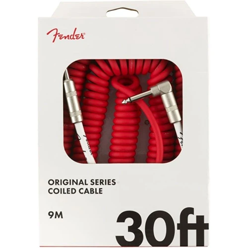 Fender Original Coil Cable Düz/L Uçlu 9m Fiesta Kırmızı Enstrüman Kablosu 2
