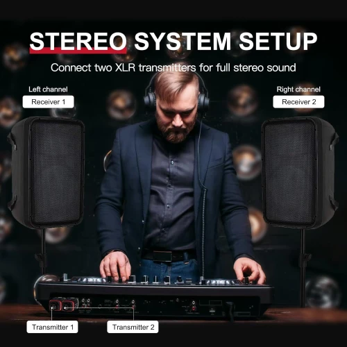 Xvive XV-U35D Kablosuz Mikrofon Sistemi - Çift Mikrofon için Set 4