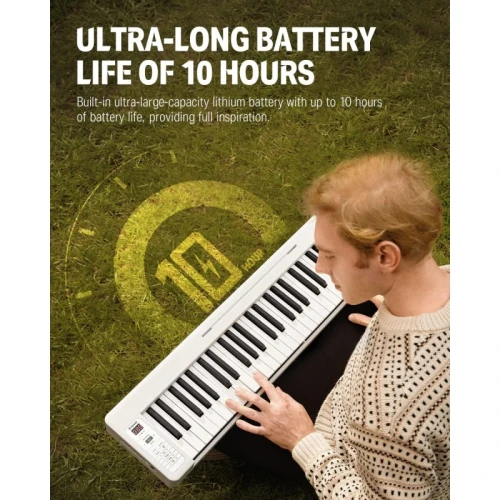 Donner DP-06 Katlanabilir Dijital Piyano (Beyaz) 6