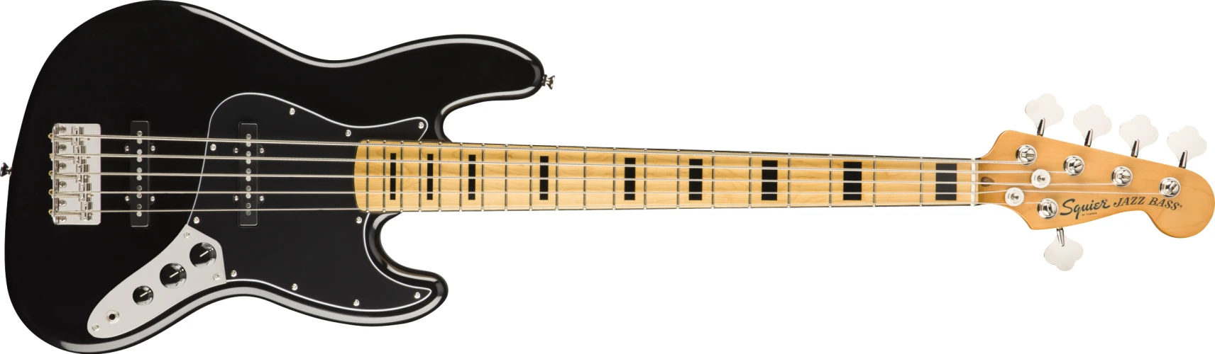 Squier Classic Vibe 70s Jazz Bass V Akçaağaç Klavye Black 5 Telli Bas Gitar 1