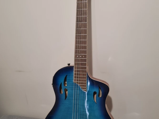 Ortega TourPlayer Deluxe RTPDLX- FMA Elektro Klasik Gitar (Blue Burst) 7