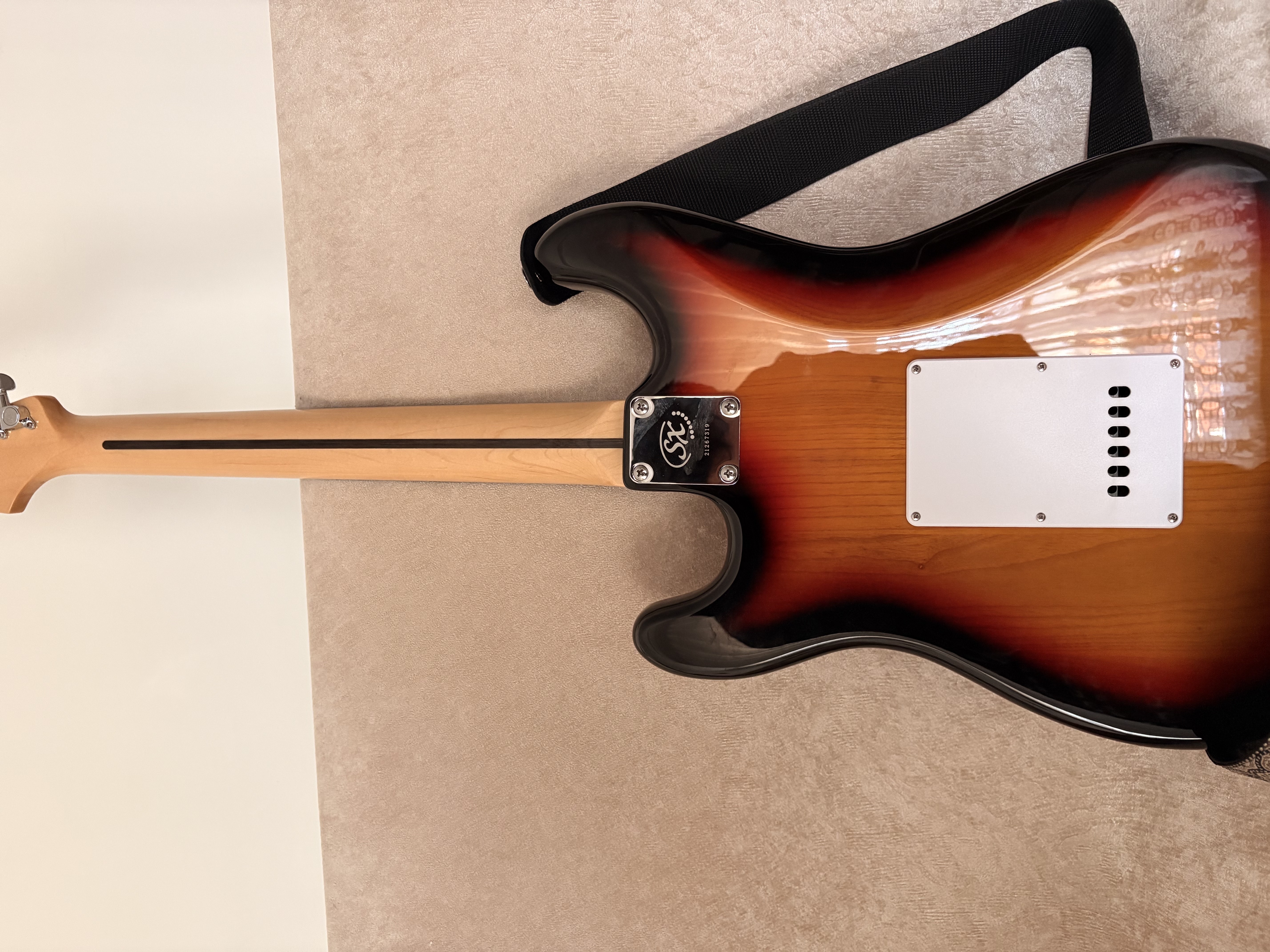 SX Ashwood Stratocaster Elektro Gitar 5