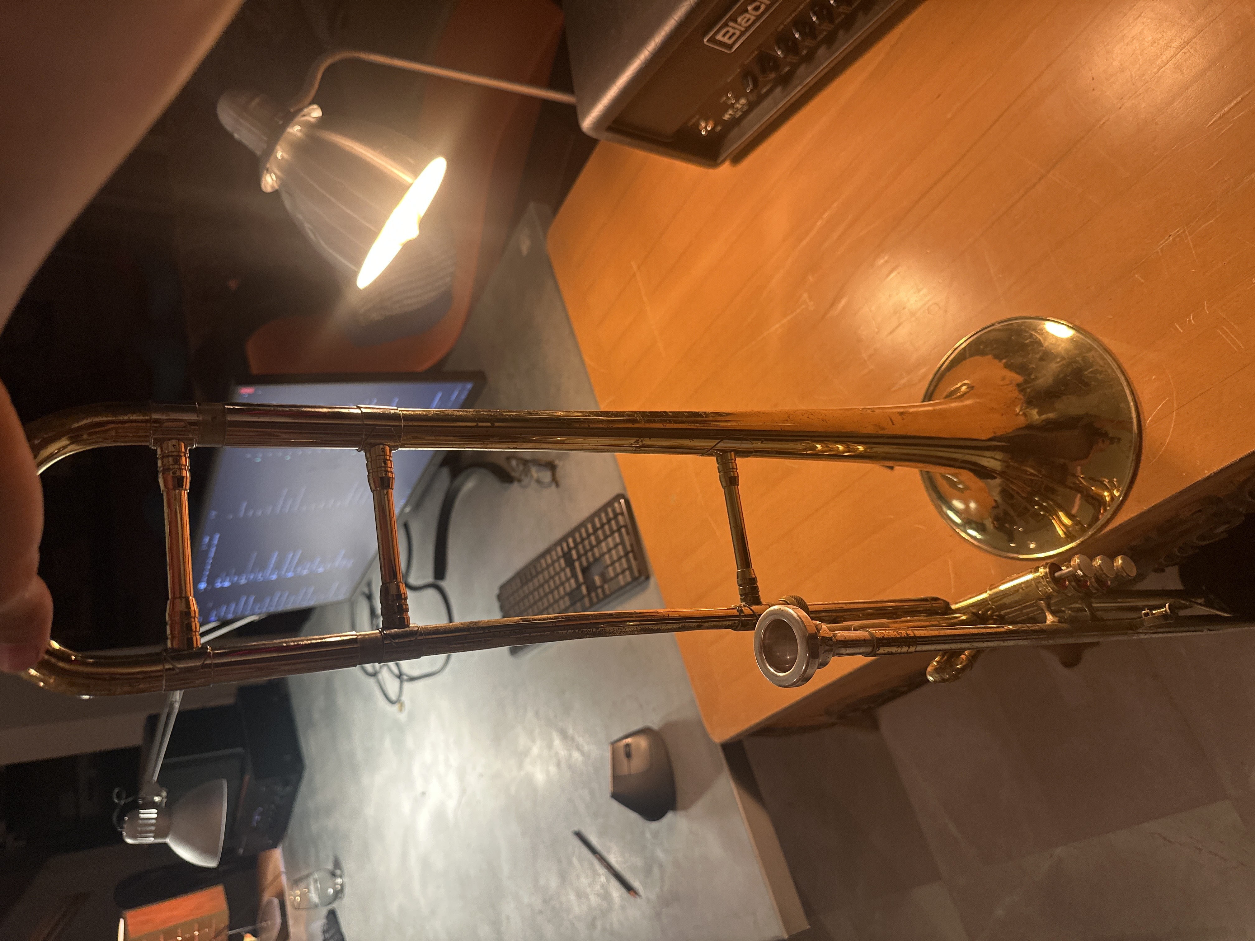 GETZEN “300” SERIES Bb VALVE TROMBONE VE ÇANTASI #398 8