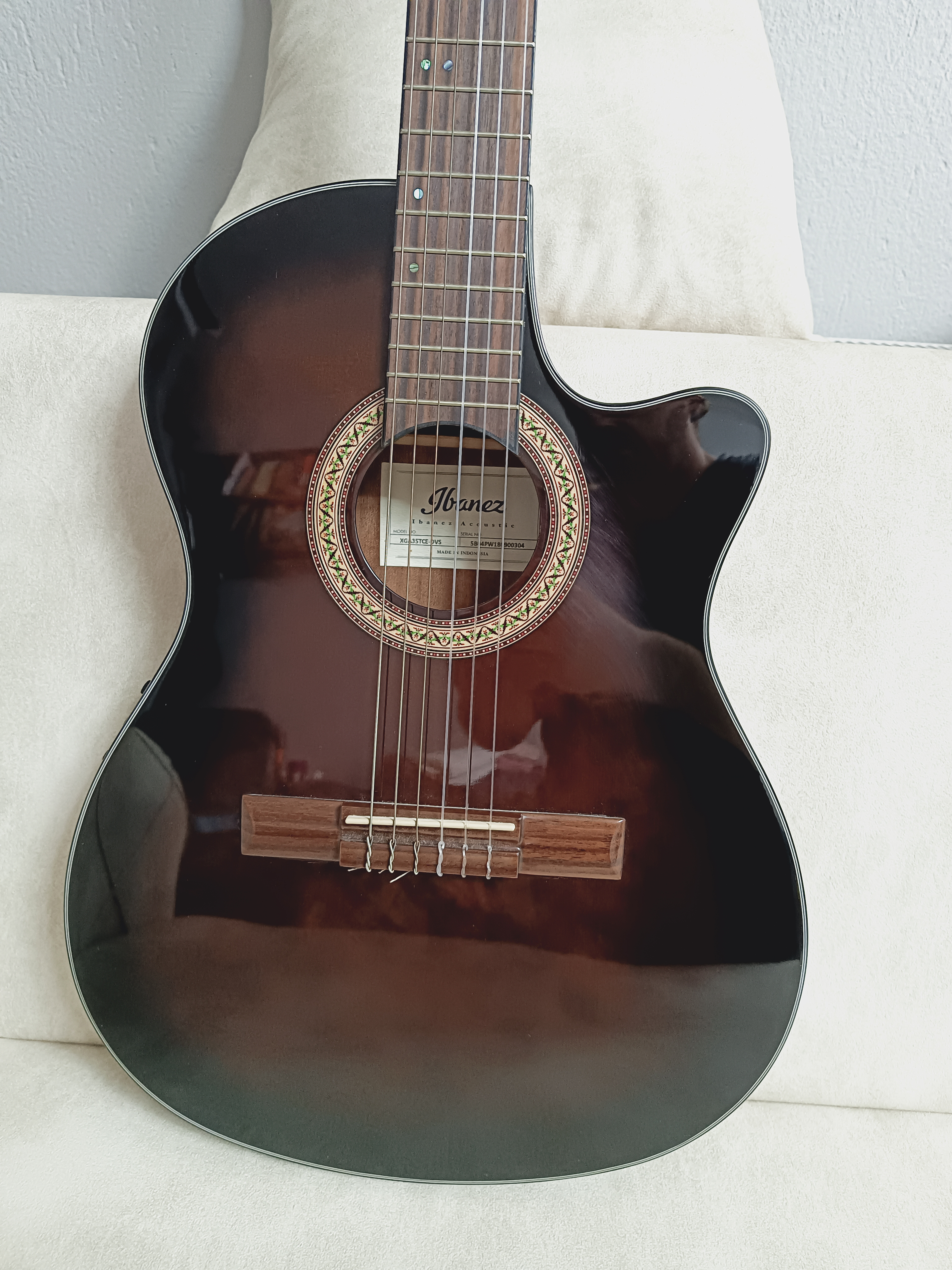Ibanez GA35TCE-DVS (Dark Violin Sunburst) Elektro Klasik 9