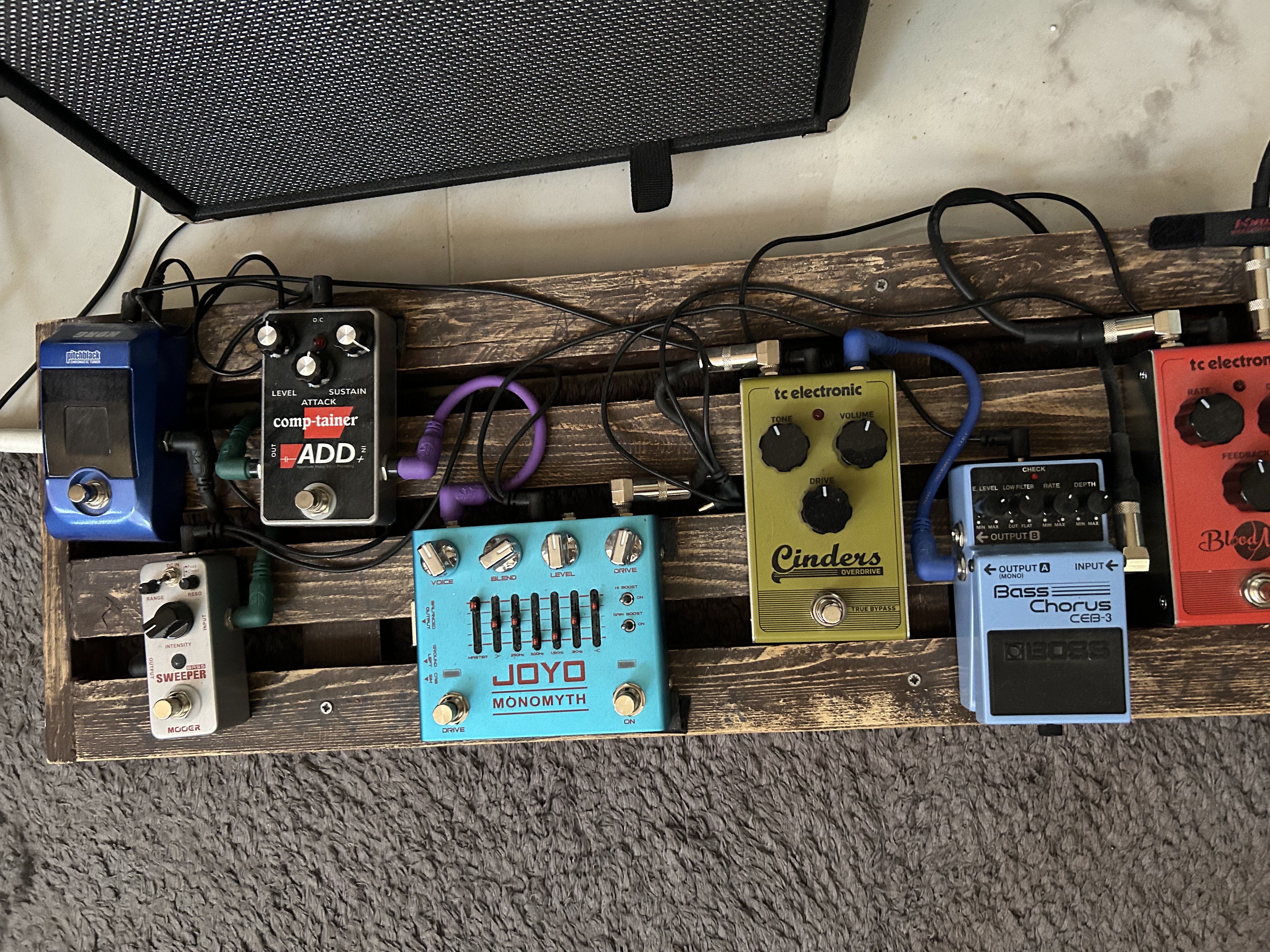 Bass pedal setup 1