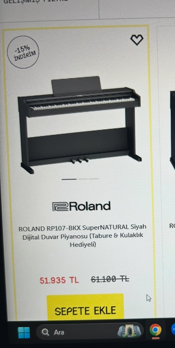 Roland RP  107 Digital Duvar Piyanosu 3