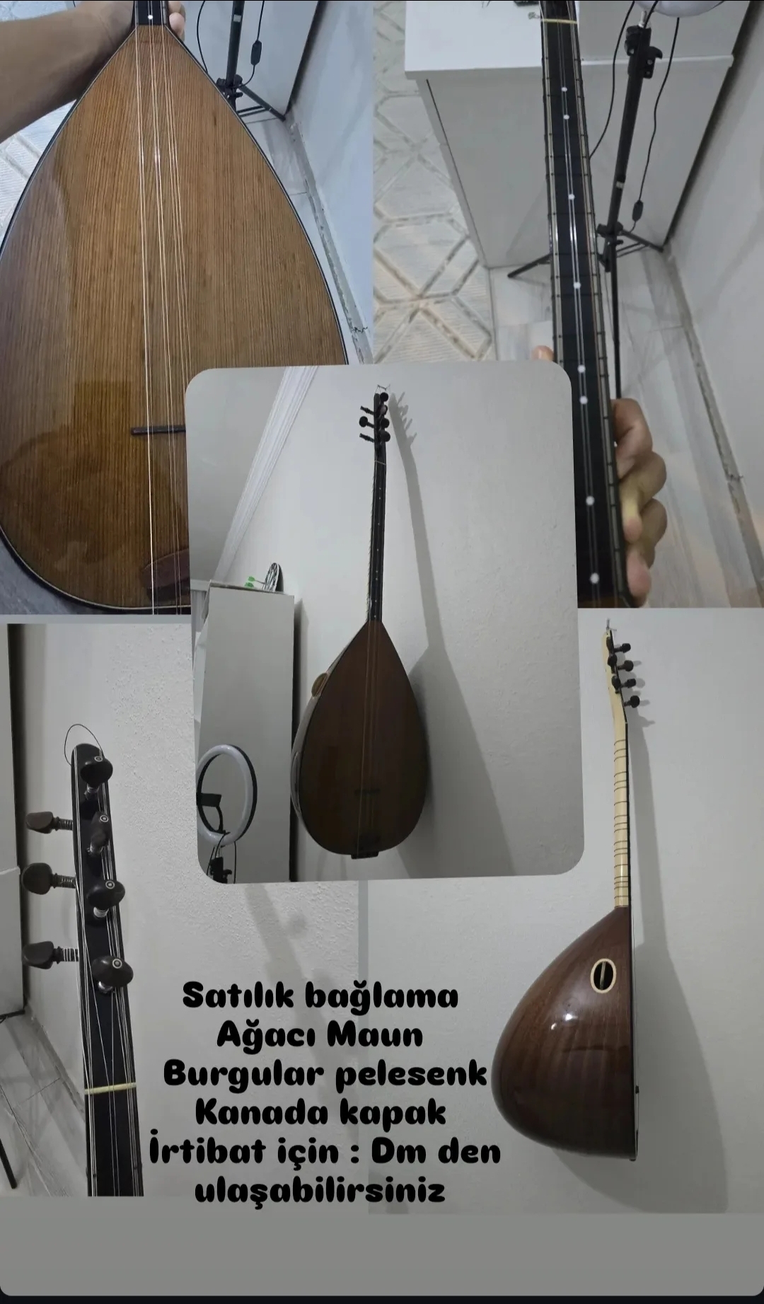 Kısa sap maun bağlama yarı profesyonel 1