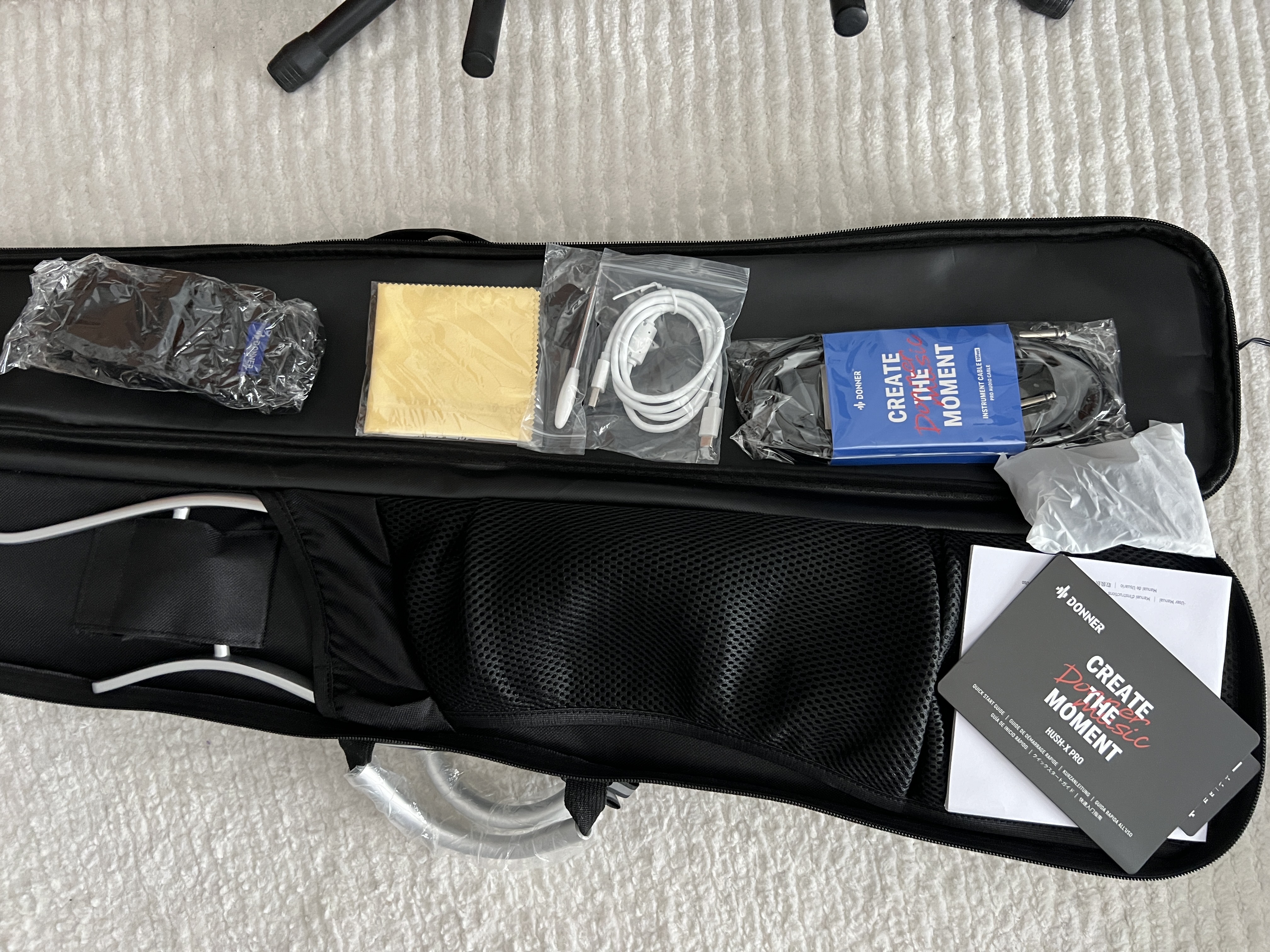 Donner HUSH™ X Pro Elektro Gitar (Beyaz) 9