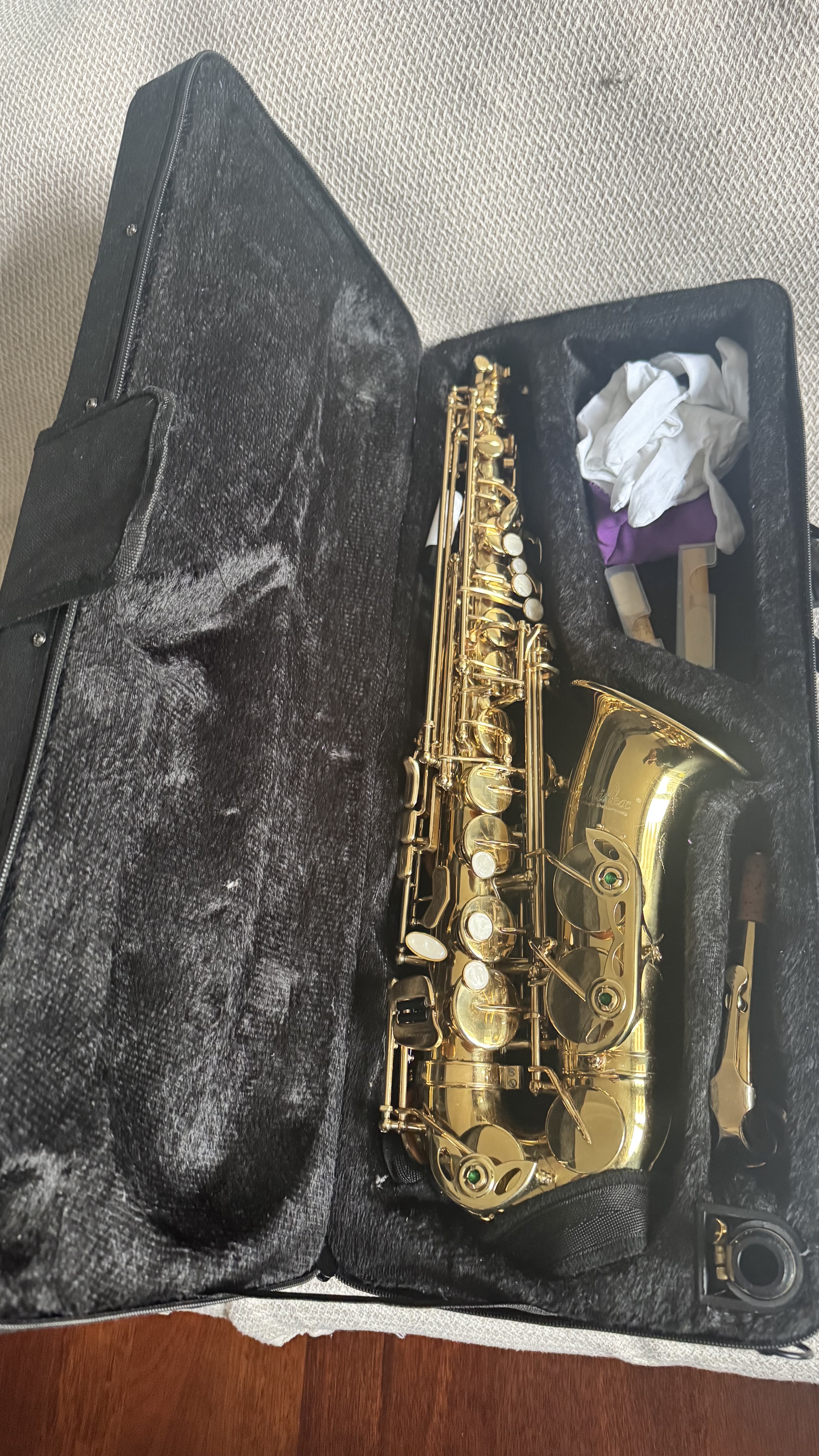 Midex SF-8000 Gold Profesyonel Alto Saksafon Çanta ve Aksesuar 1