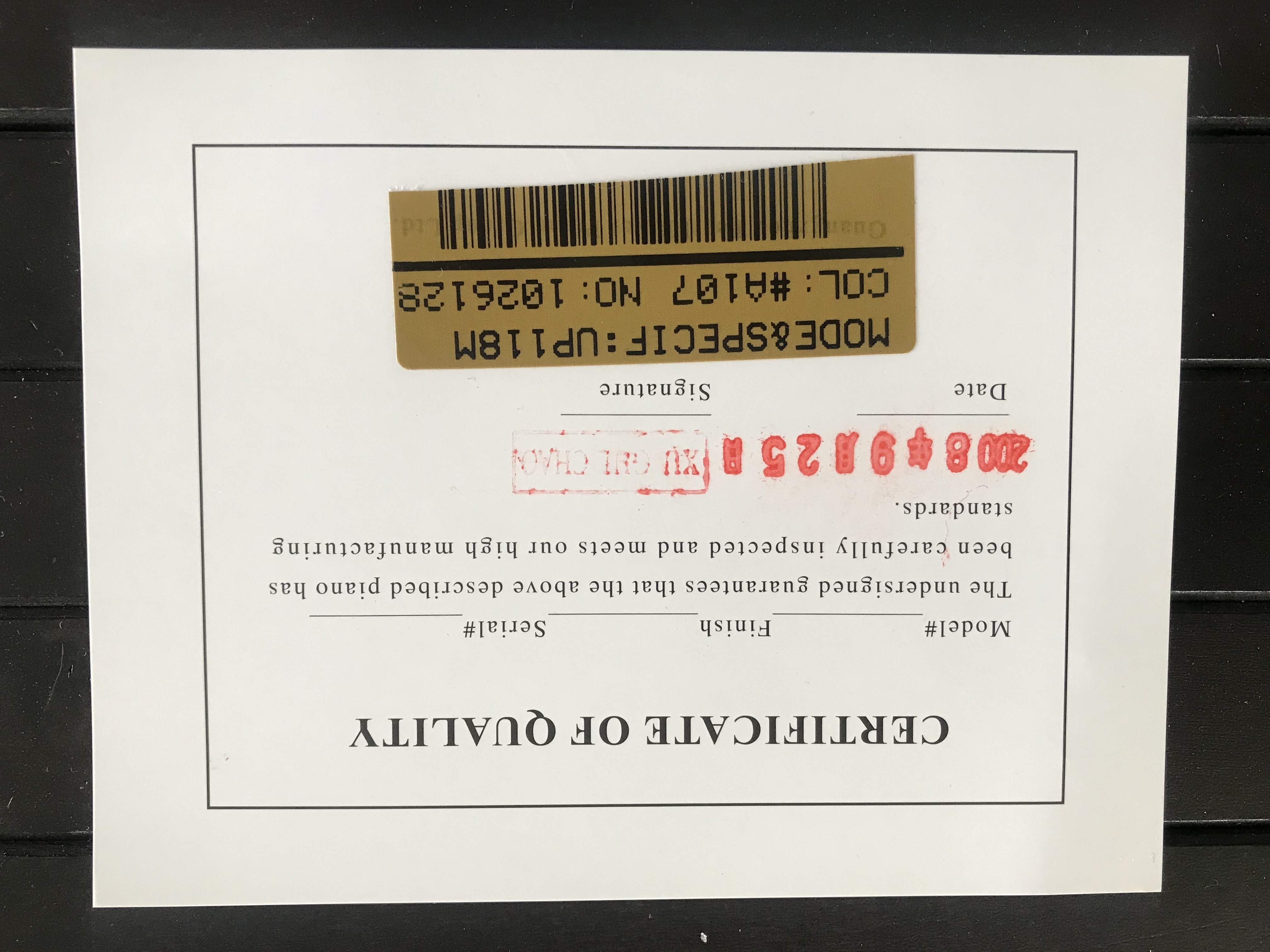 Pearl River UP118 marka akustik duvar piyanosu 10