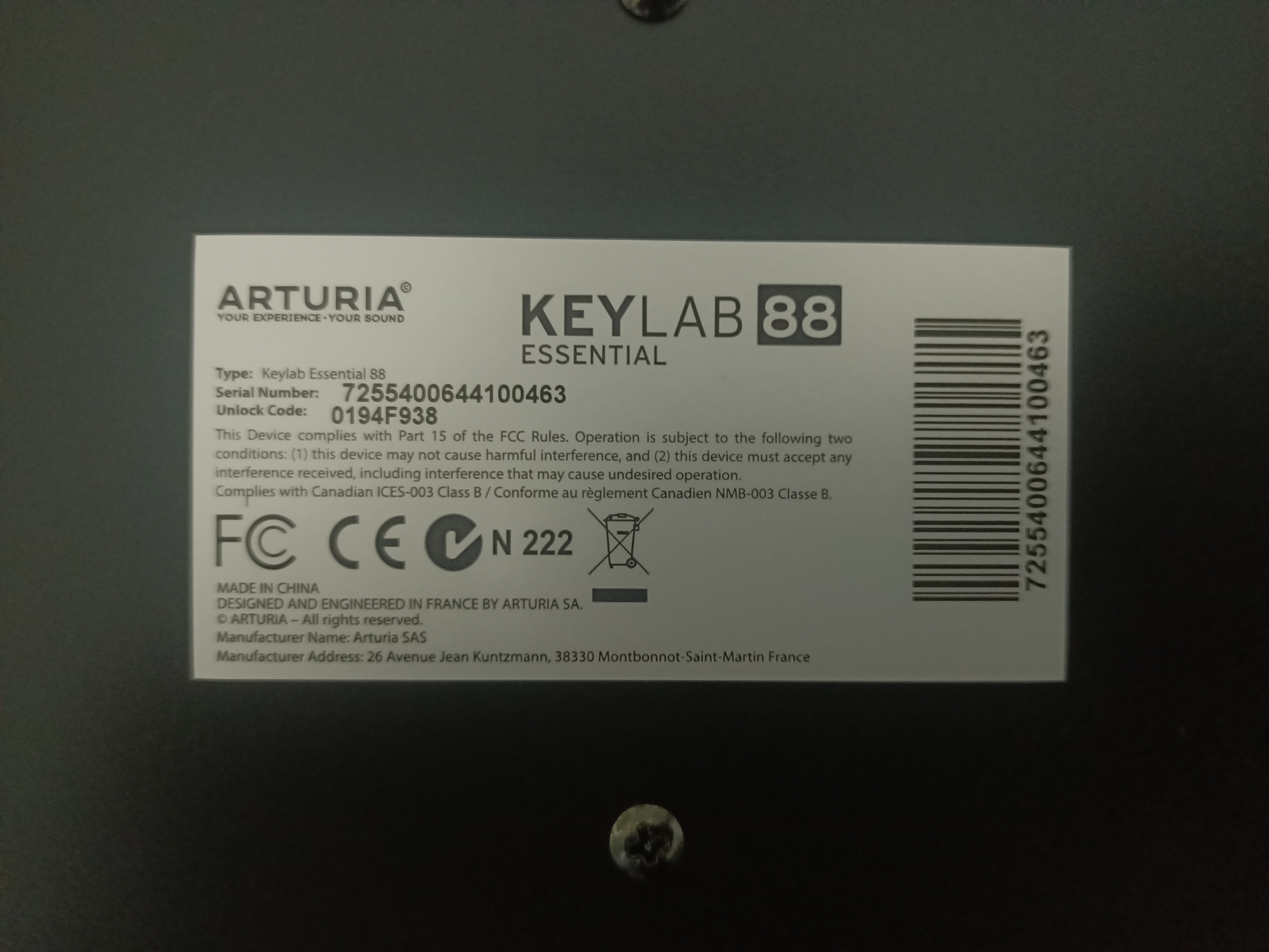 Arturia KeyLab Essential 88 ( OLR 26-26041 ) 6