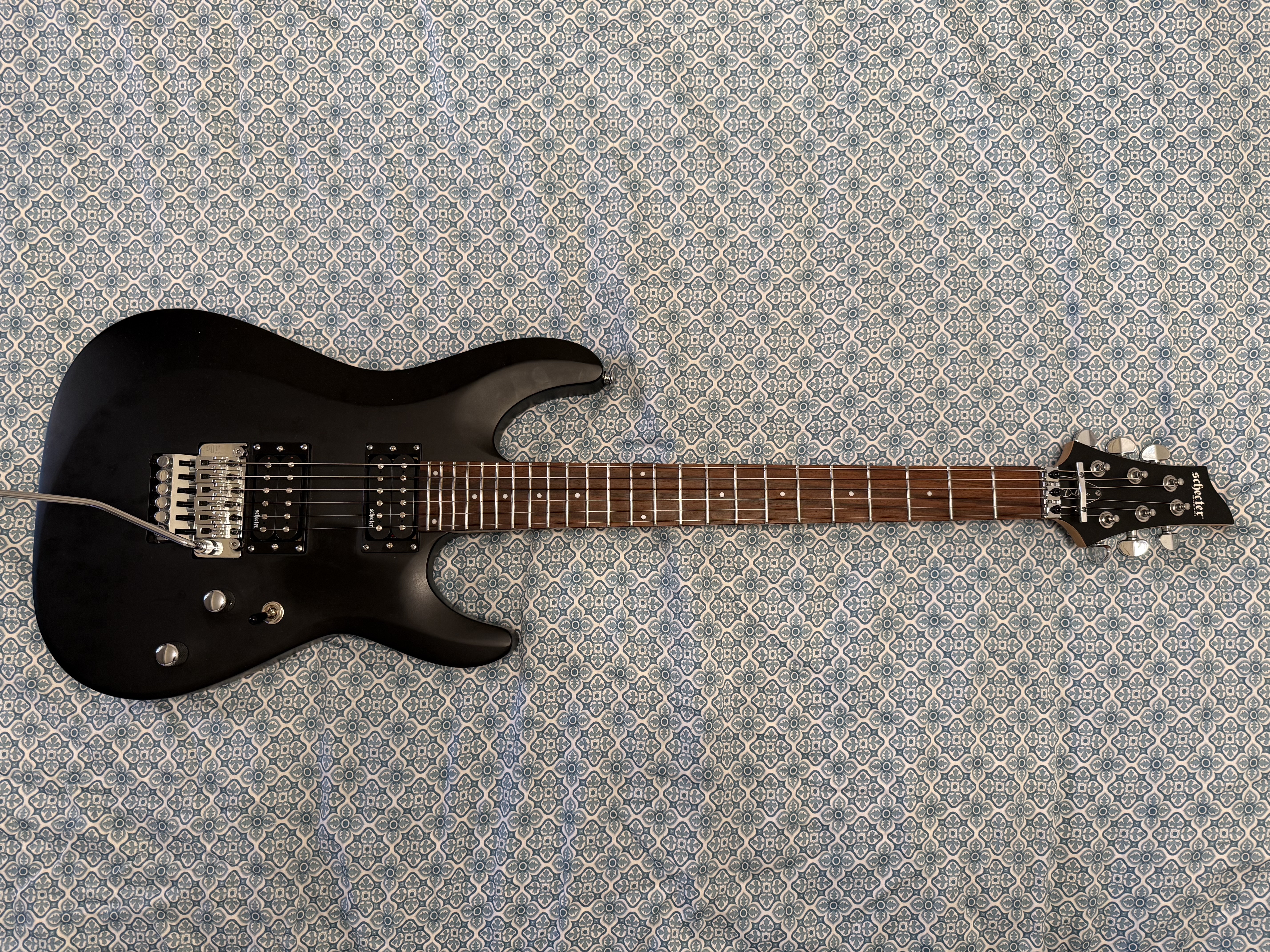 Schecter C-6 FR Deluxe Elektro Gitar (Mat Siyah) ( OLR OL-26043 ) 7
