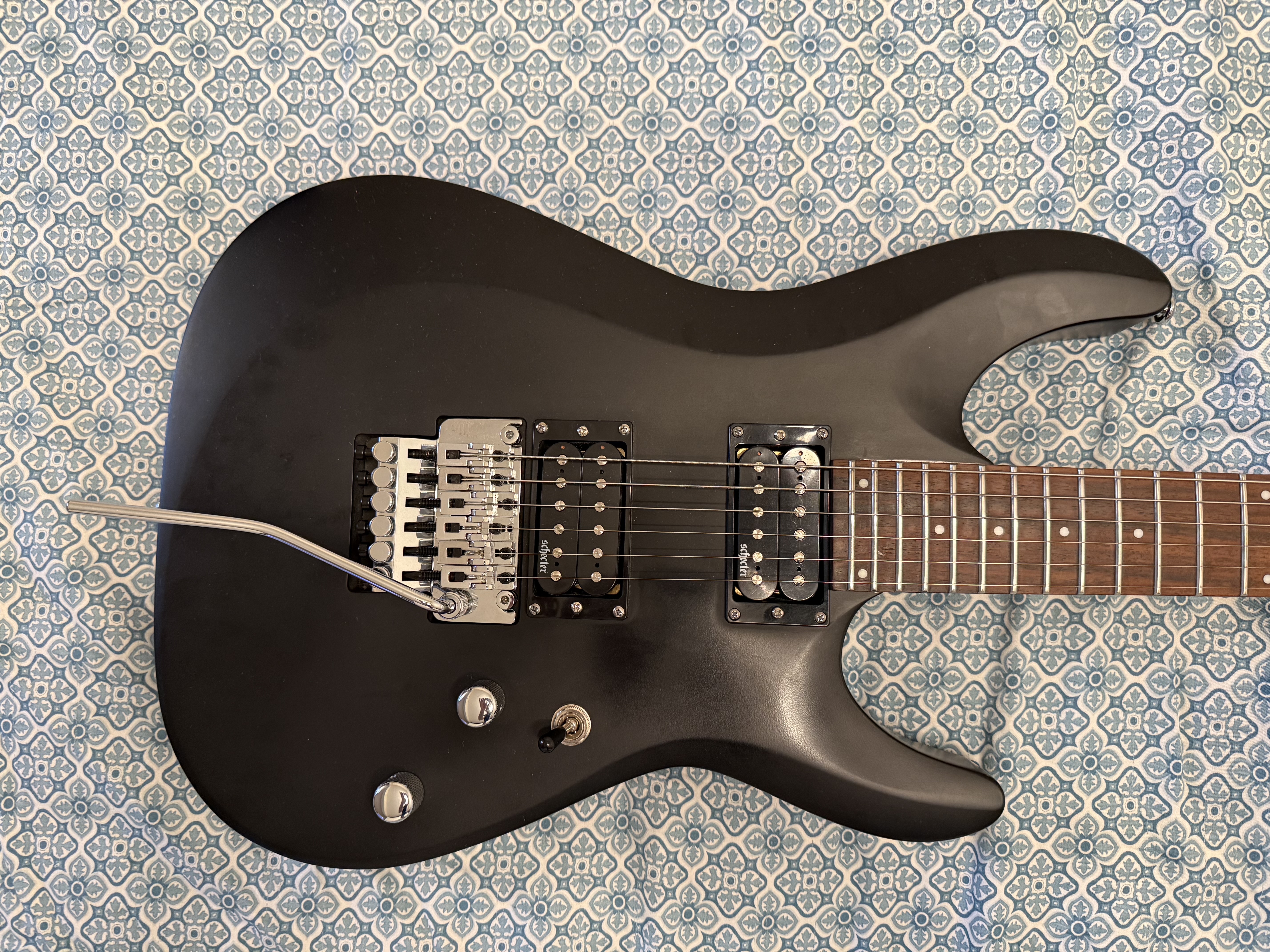 Schecter C-6 FR Deluxe Elektro Gitar (Mat Siyah) ( OLR OL-26043 ) 8