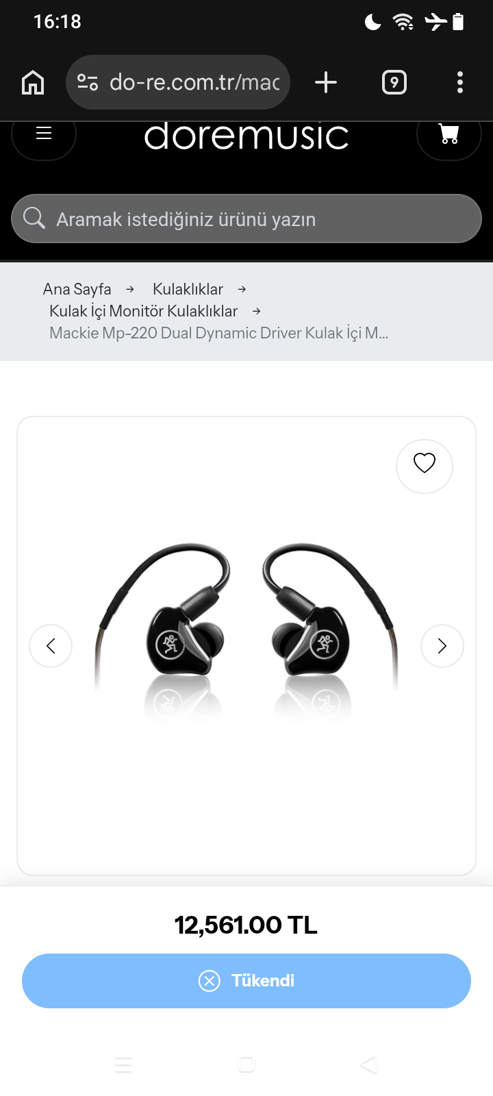 Mackie MP-220 Professional in-ear monitor 3