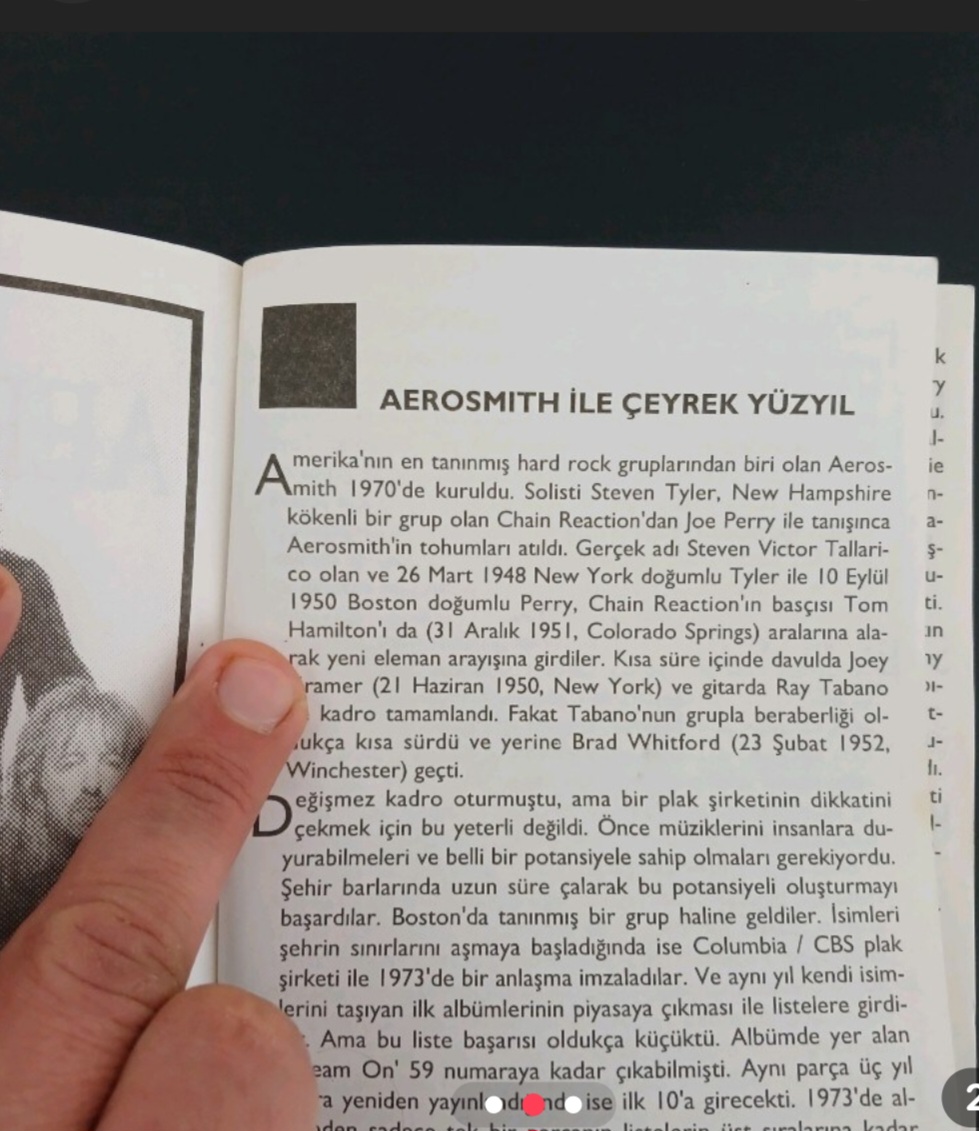 Aerosmith Şarkı Sözleri ve İnceleme Kitabı 2