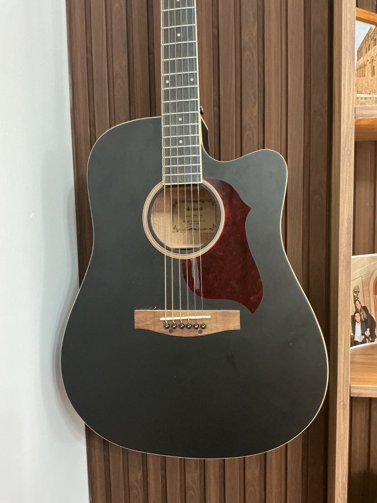 Donner DAG-1CB Cutaway Akustik Gitar Siyah 8