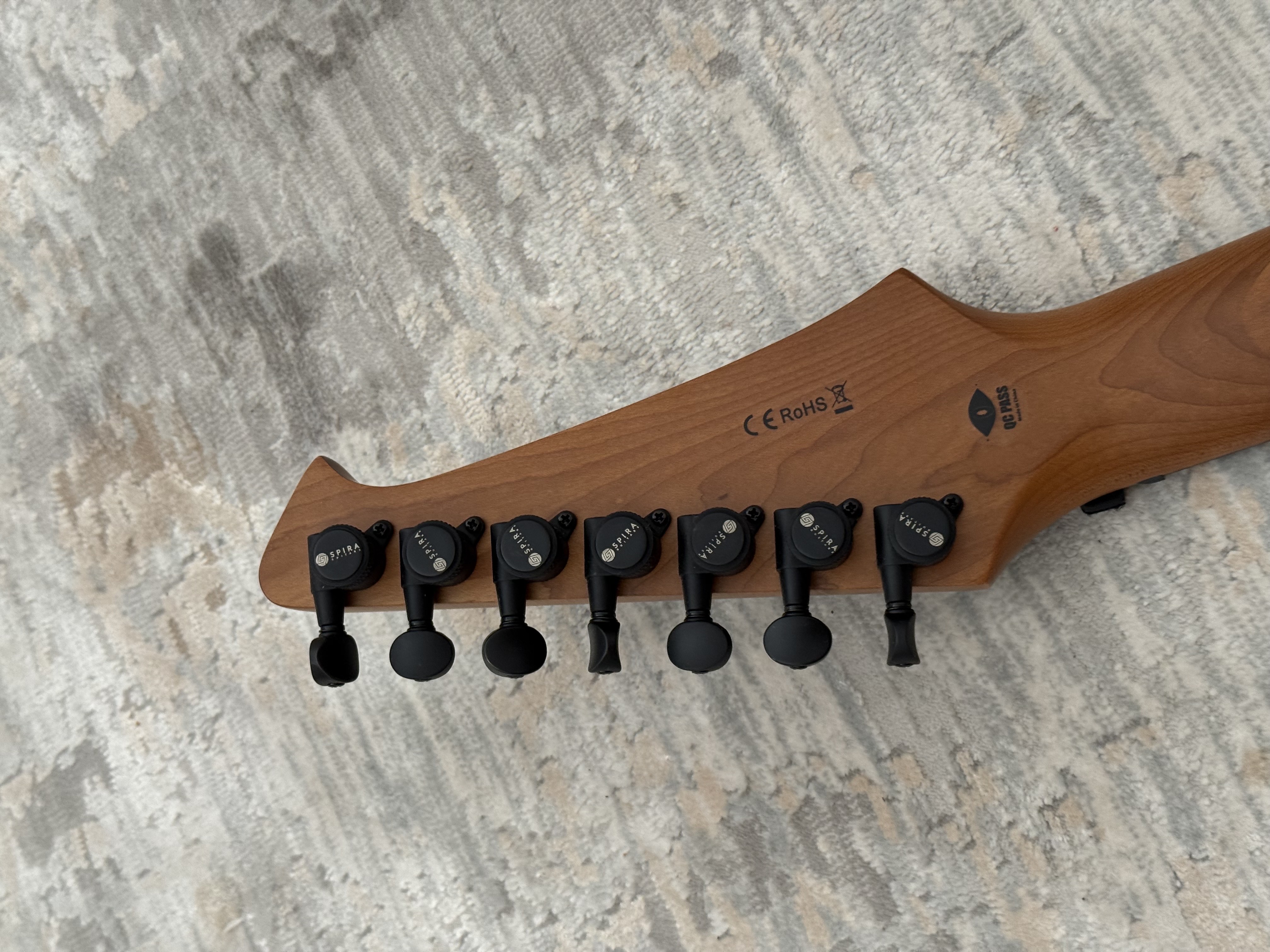 Spira S-507 QGY E 7 Telli Elektro Gitar (Trans Grey) 5