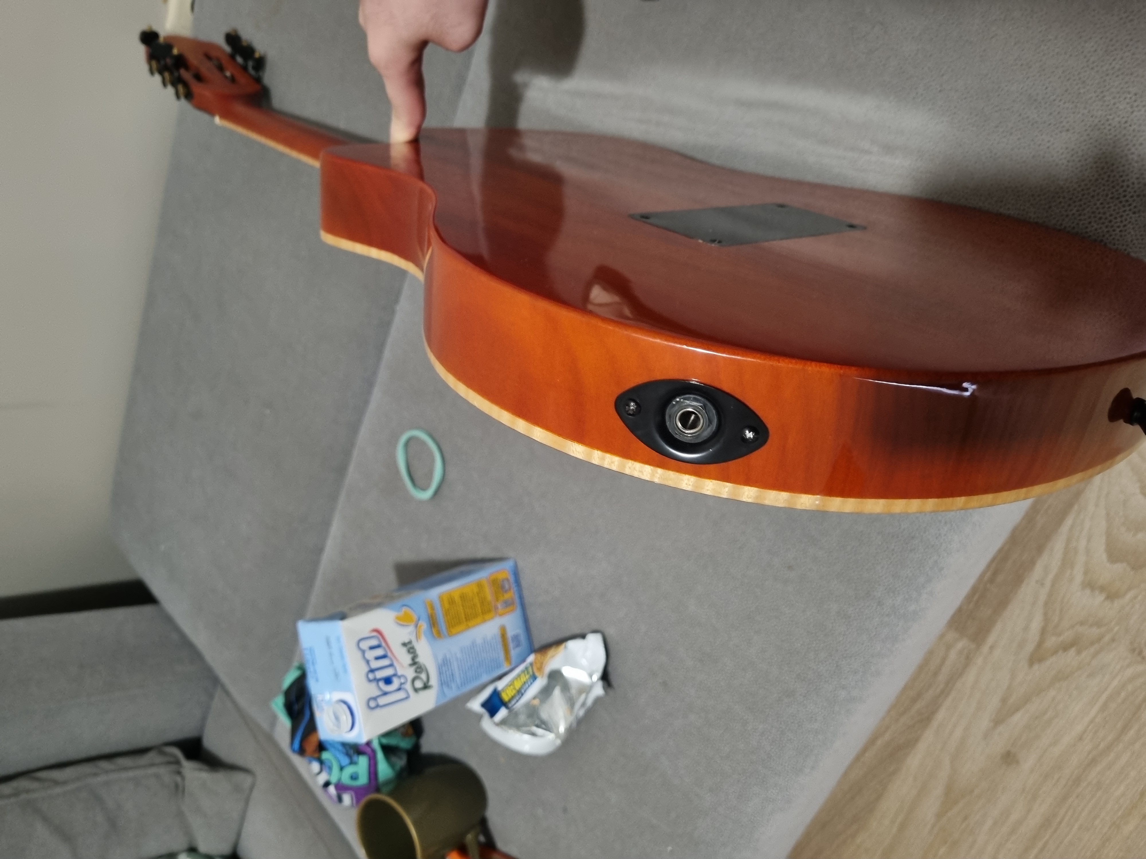 Ortega TourPlayer Deluxe RTPDLX- FMA Elektro Klasik Gitar (Blue Burst) 8