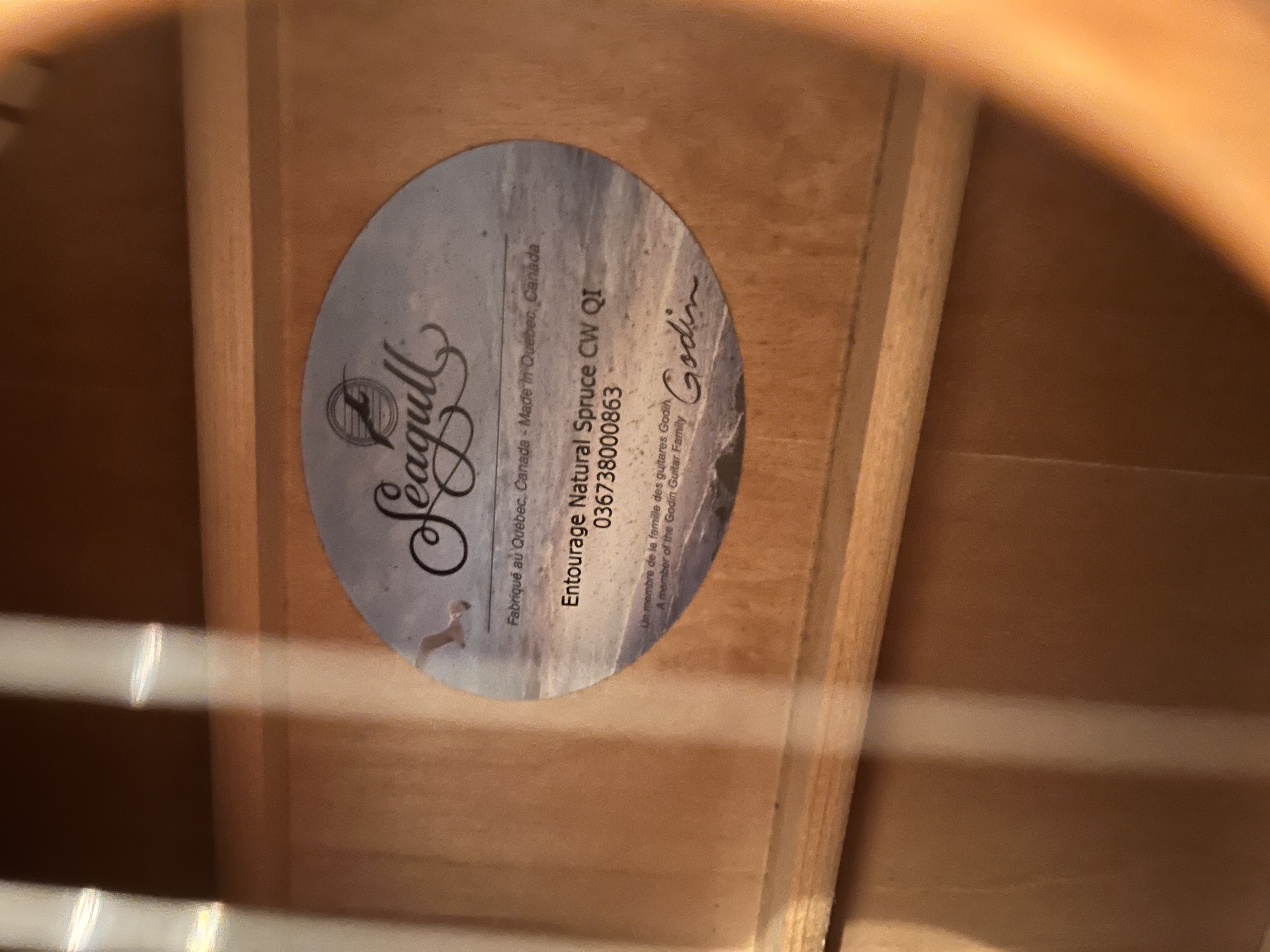 Seagull Entourage CW QI Elektro Akustik Gitar (Natural Spruce) 4