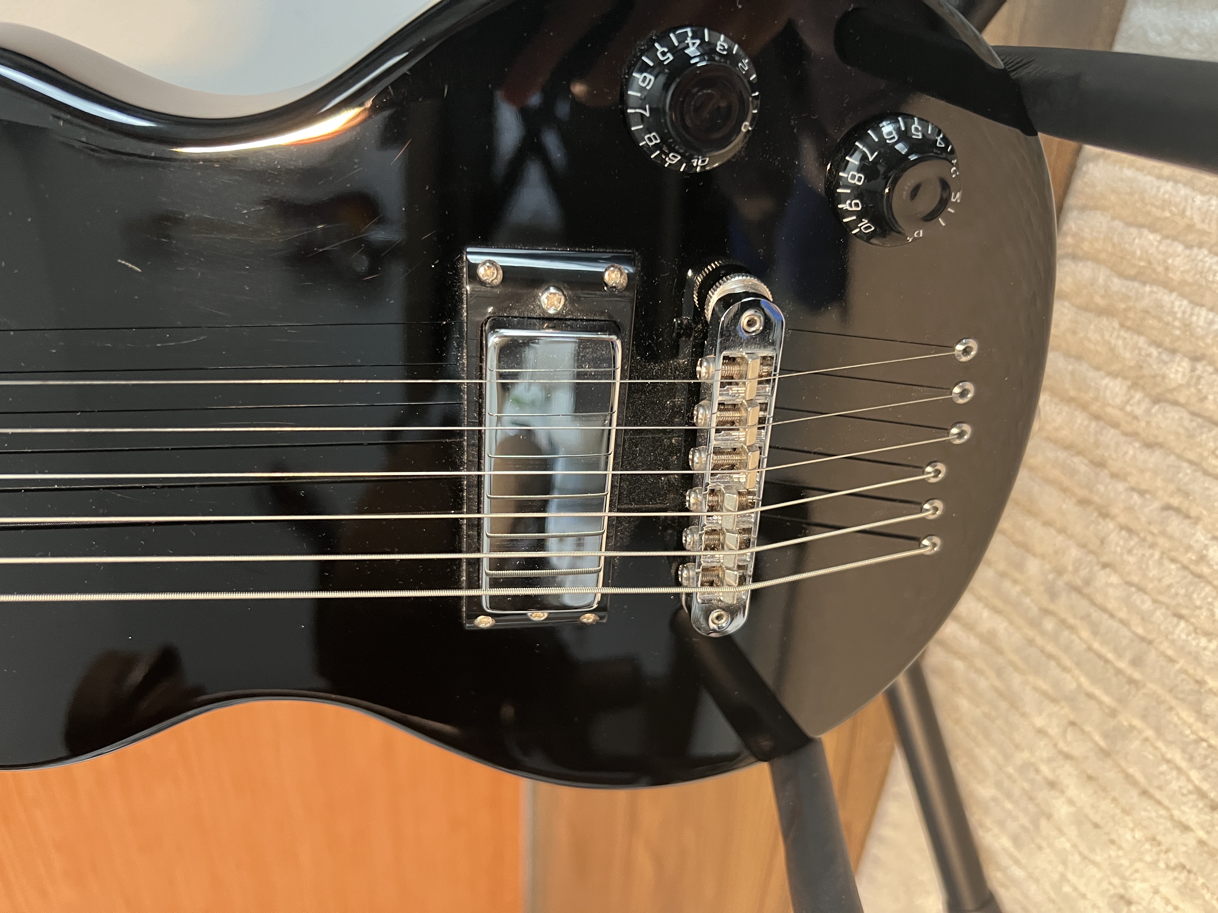 Carry-on Travel Mini Elektro Gitar Siyah 5