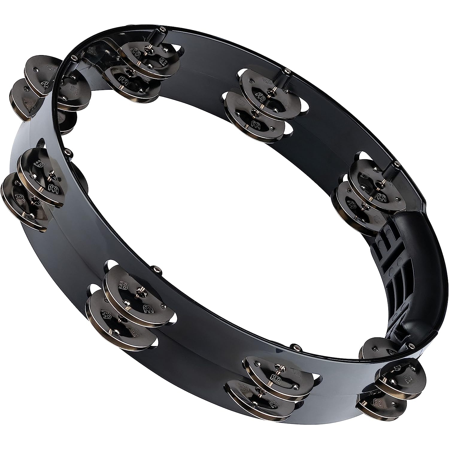 Meinl HTT10BK Stainless Steel Jingle 1-Row 10" Tour Tamburin (Siyah) 1