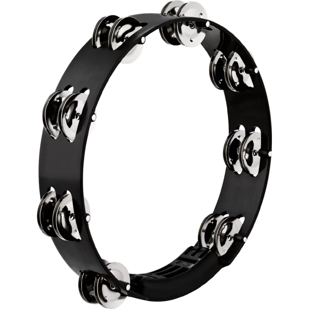 Meinl HTT10BK Stainless Steel Jingle 1-Row 10" Tour Tamburin (Siyah) 2