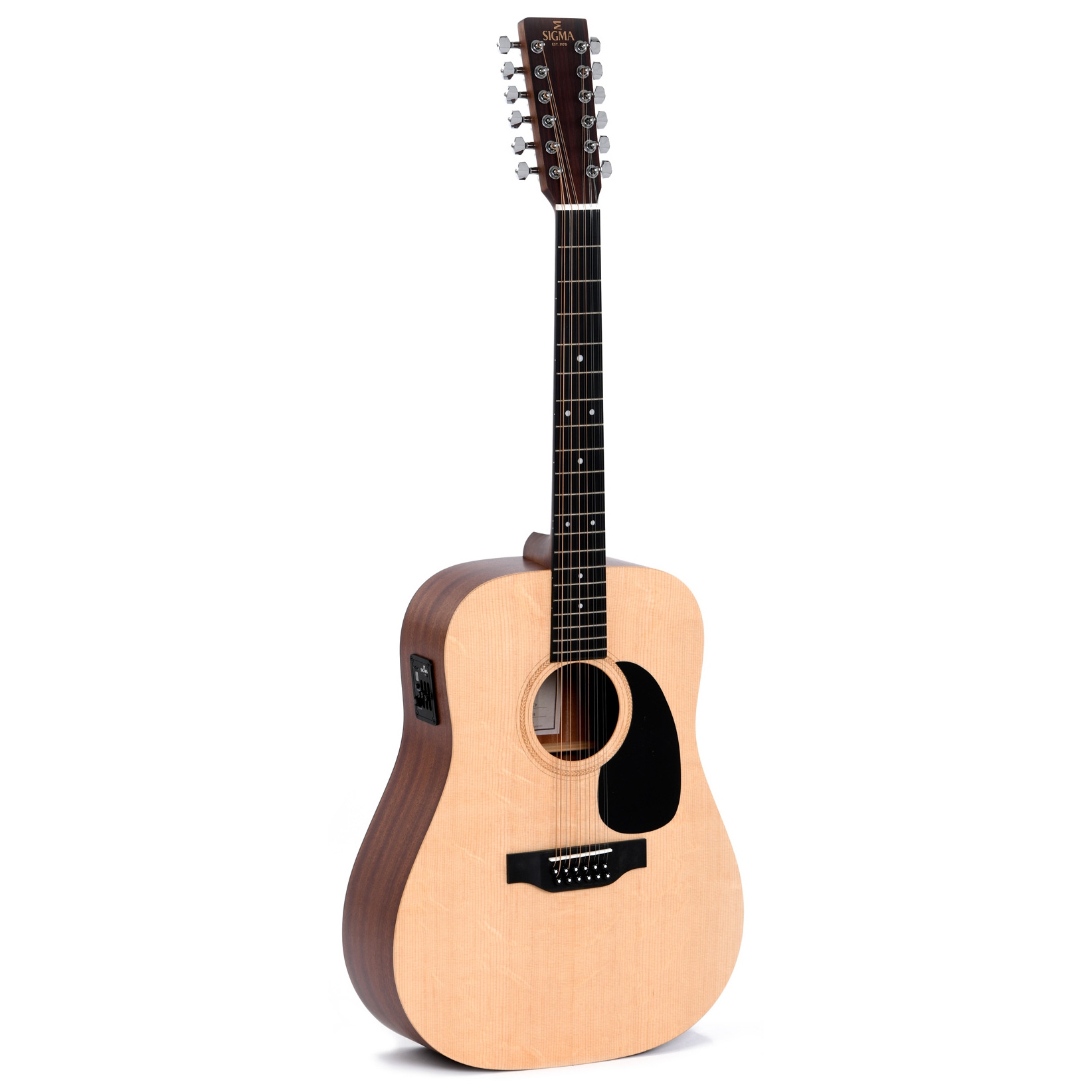 Sigma DM12E 12 Telli Elektro Akustik Gitar (Natural) 1