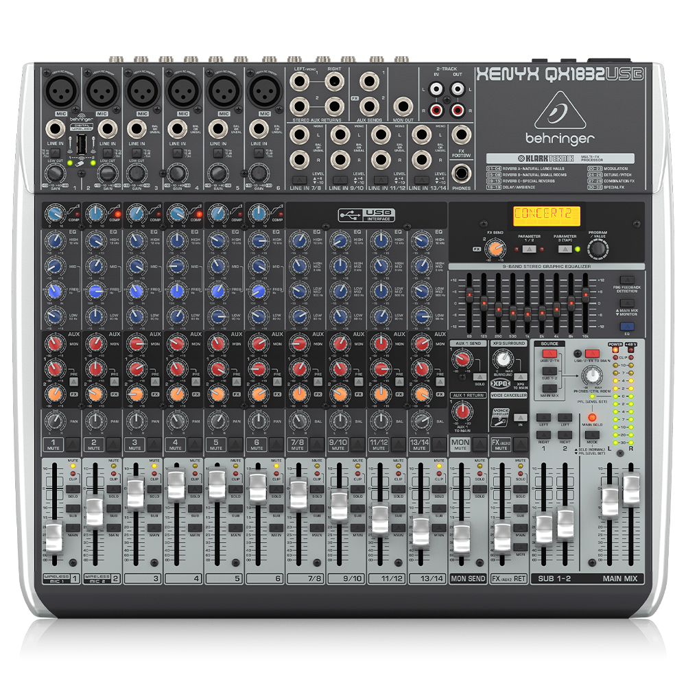 BEHRINGER XENYX QX1832USB Premium XENYX Analog Mixer 1