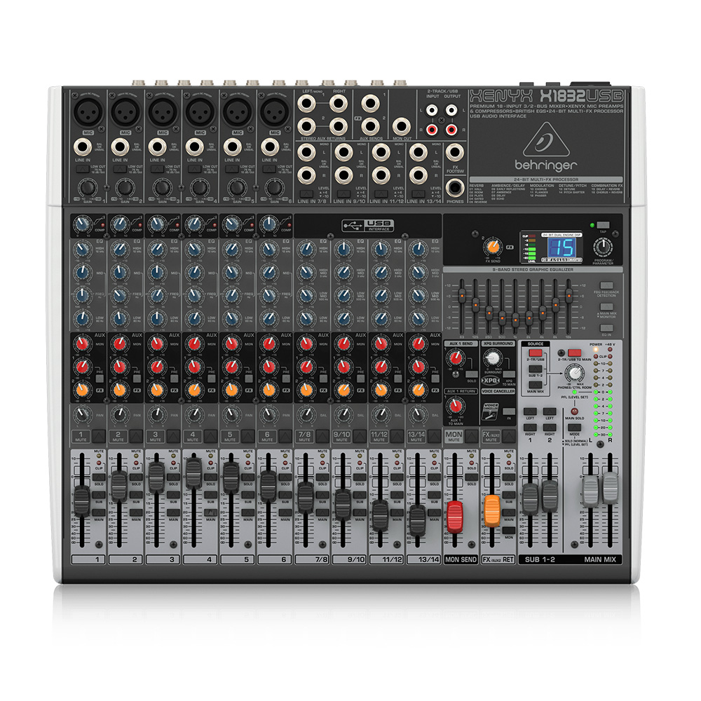 BEHRINGER  XENYX X1832USB Premium 18-Kanal 3/2-Bus Analog Mixer 1