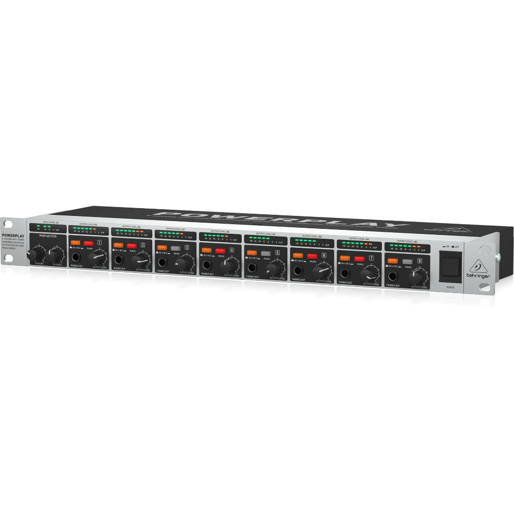 BEHRINGER POWERPLAY HA8000 V2 8-Kanal Yüksek Çıkışlı Kulaklık Mix ve Dağıtım Amfisi 2
