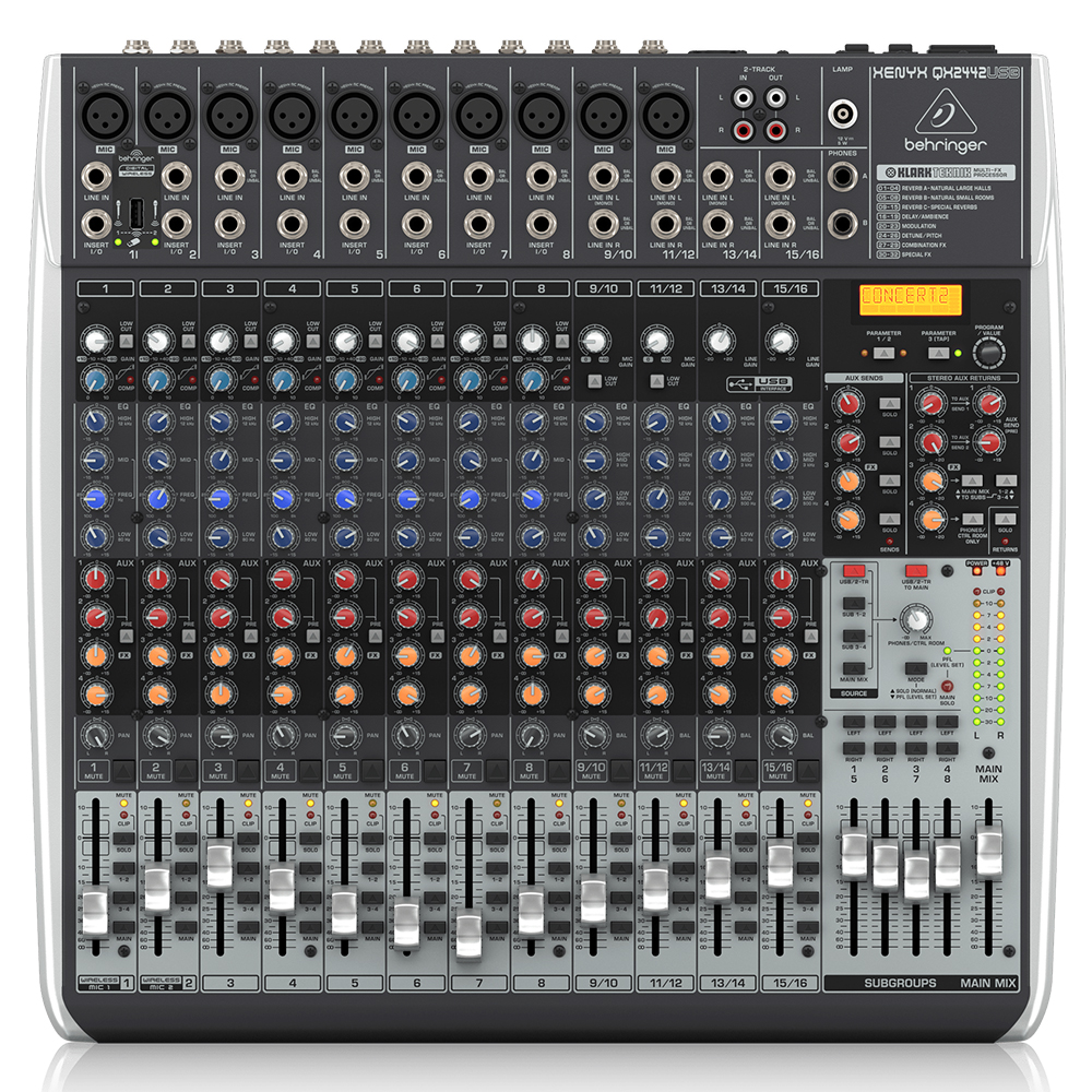 BEHRINGER QX2442USB XENYX  Analog Mixer 1