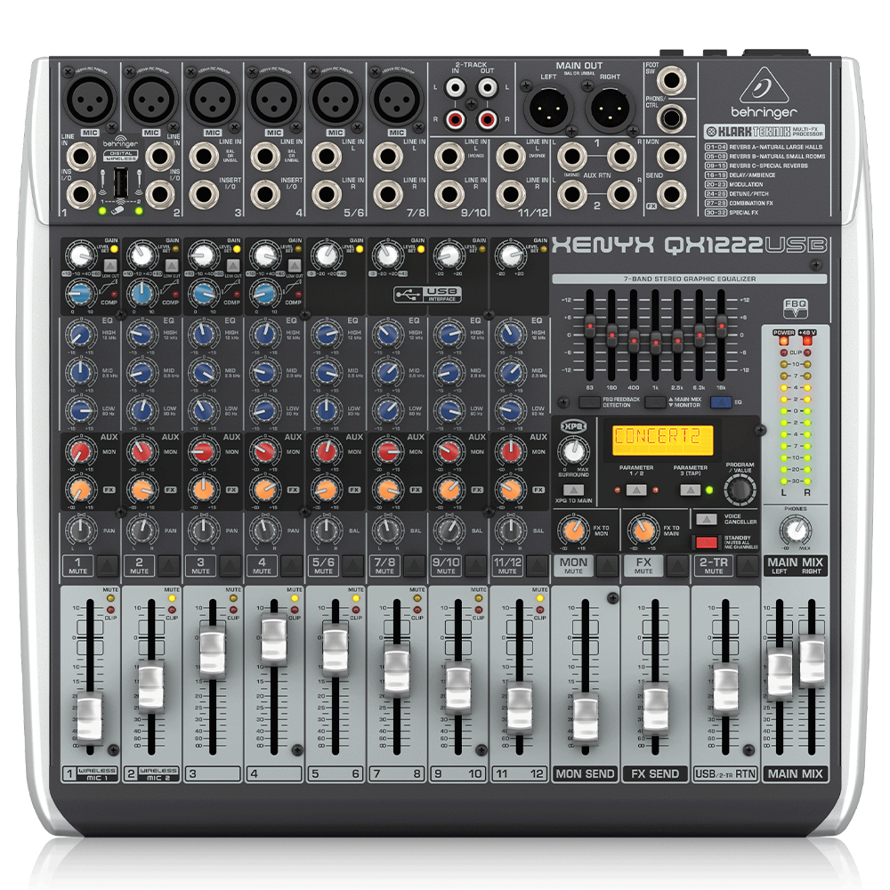 BEHRINGER QX1222USB XENYX Analog Mixer 1