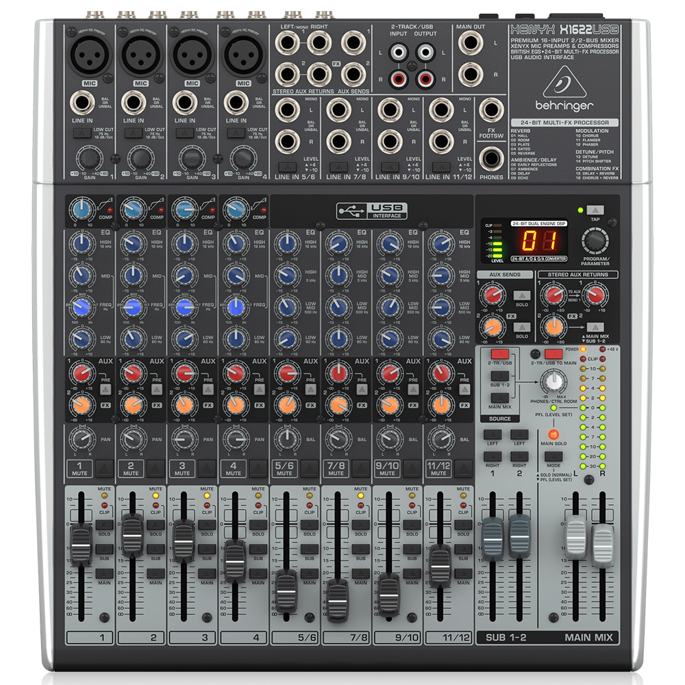 BEHRINGER X1622USB 16-Kanal 2/2-Bus Analog Mixer 1