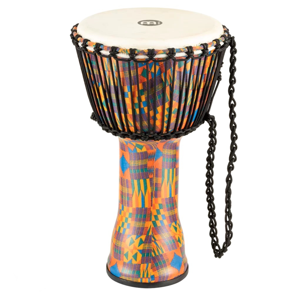 Meinl PADJ2-M-G Travel Series Medium 10" Djembe (Kenyan Quilt) 1