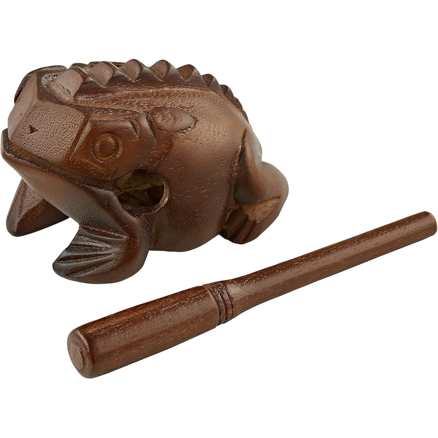 Meinl Medium Wooden Frog Guiro (Brown) 1