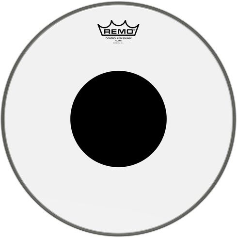 REMO CS-0314-10- Controlled Sound® Şeffaf Top Black Dot™ 14" Davul Derisi 1