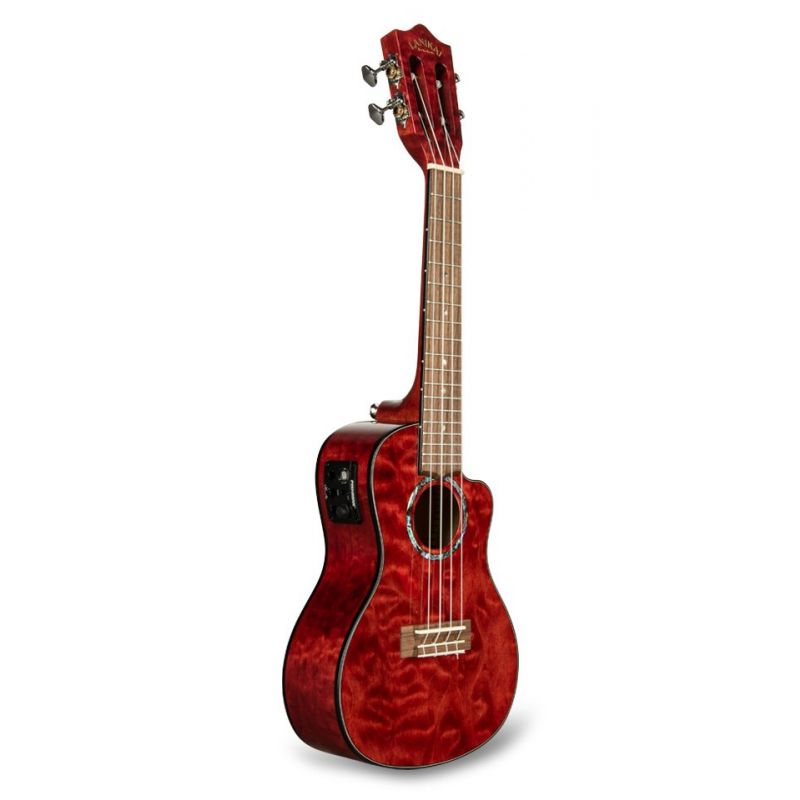 Lanikai QM-RDCEC Quilted Maple Concert Elektro Ukulele 1