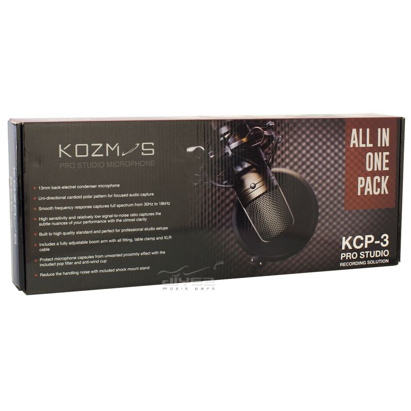 Kozmos KCP-3 Pro Aksesuarlı Condenser Stüdyo Mikrofonu 4