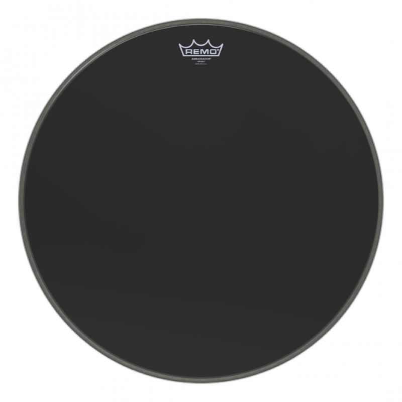 REMO ES-1022-00 22 inç AMBASSADOR® EBONY Bas Davul Derisi 1
