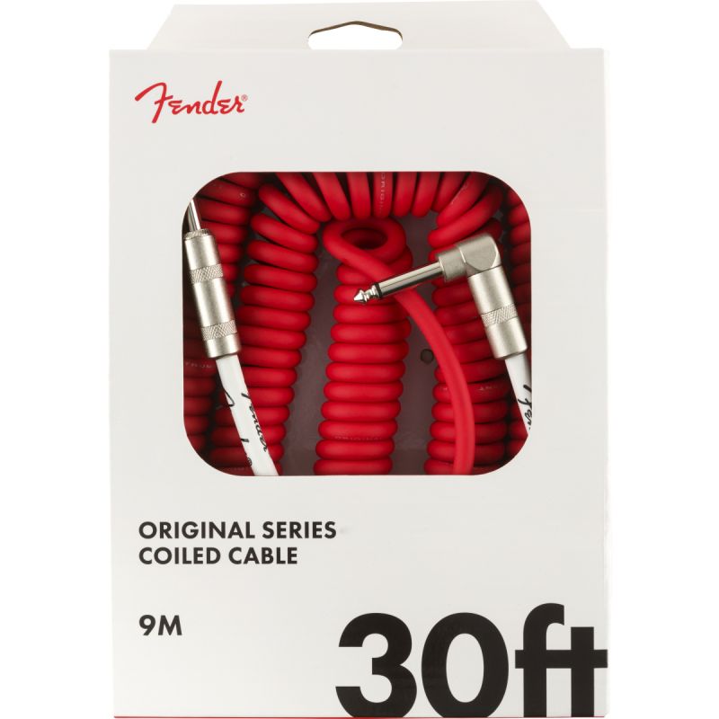 Fender Original Coil Cable Düz/L Uçlu 9m Fiesta Kırmızı Enstrüman Kablosu 1