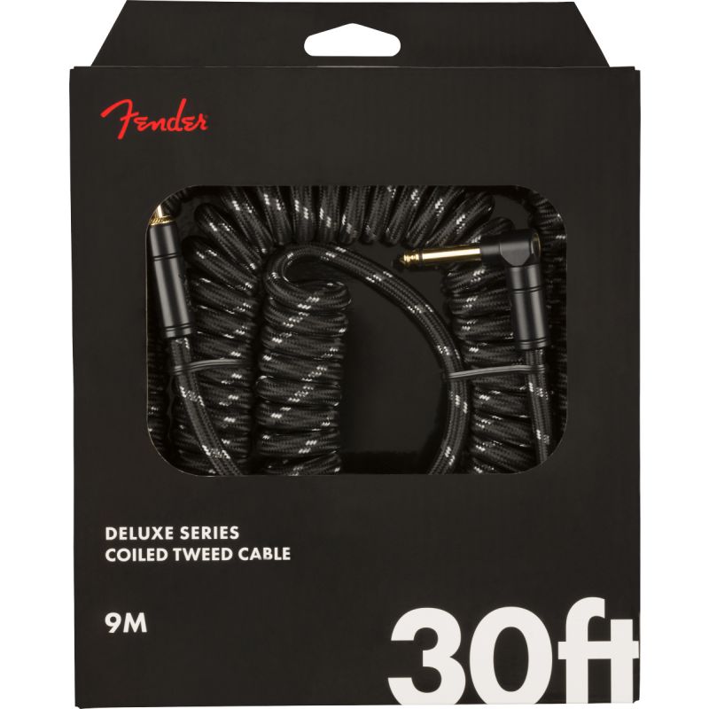 Fender Deluxe Coil Cable 9m Siyah Tweed Enstrüman Kablosu 1