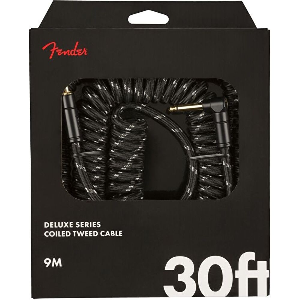 Fender Deluxe Coil Cable 9m Siyah Tweed Enstrüman Kablosu 2