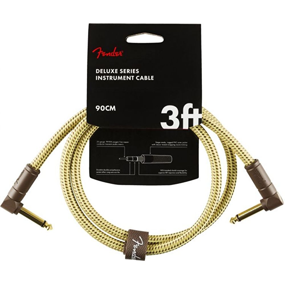 Fender Deluxe L/L Uçlu 90cm Tweed Patch Kablosu 2